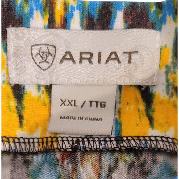 Ariat XXL Womens Multicolor Geometric Knit Maxi Skirt Southwest Boho Cowgirl 95% - Picture 3 of 7